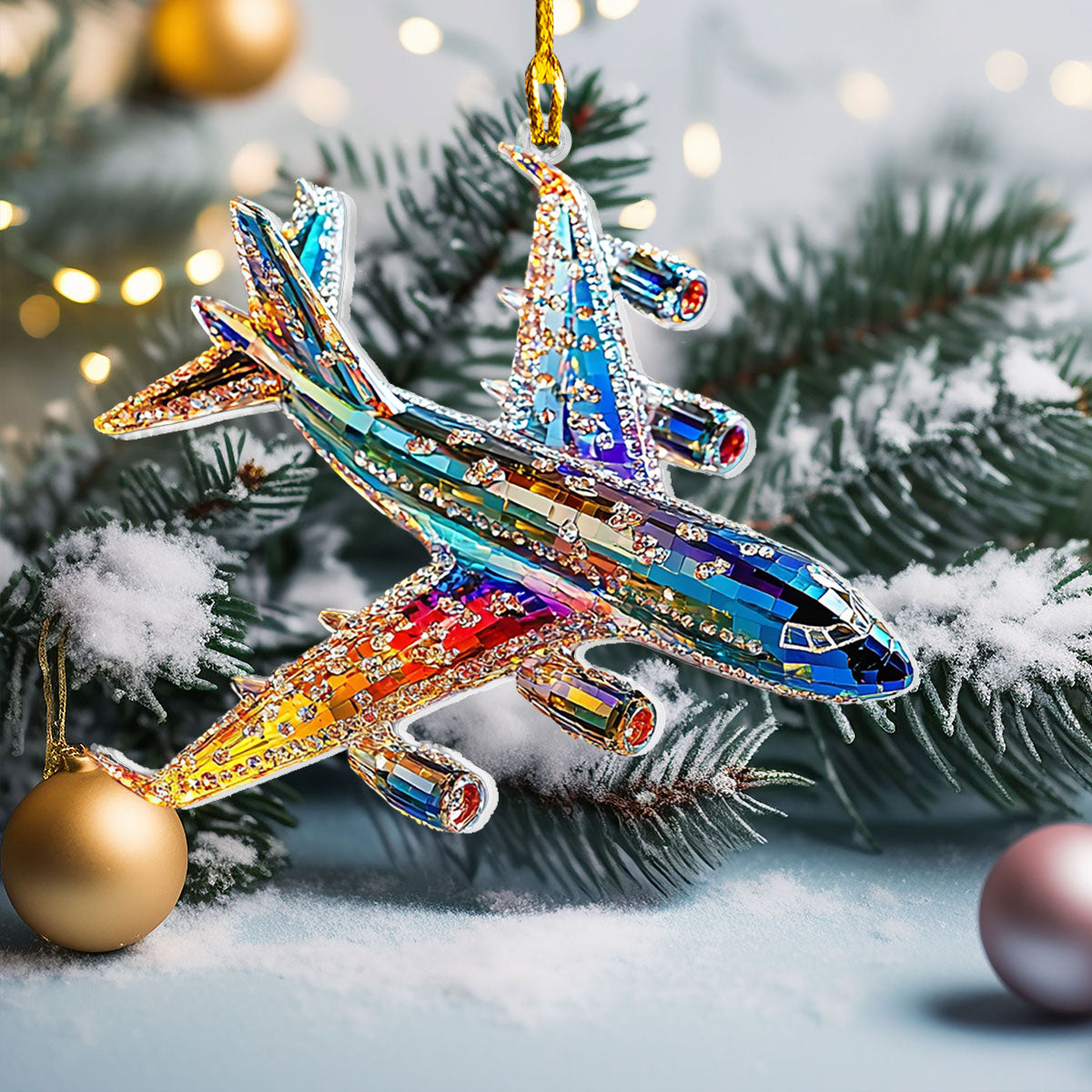 Shineful Acrylic Ornament Colorful Airplane