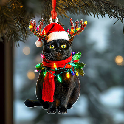 Shineful 2D Acrylic Ornament - Meow-y Christmas