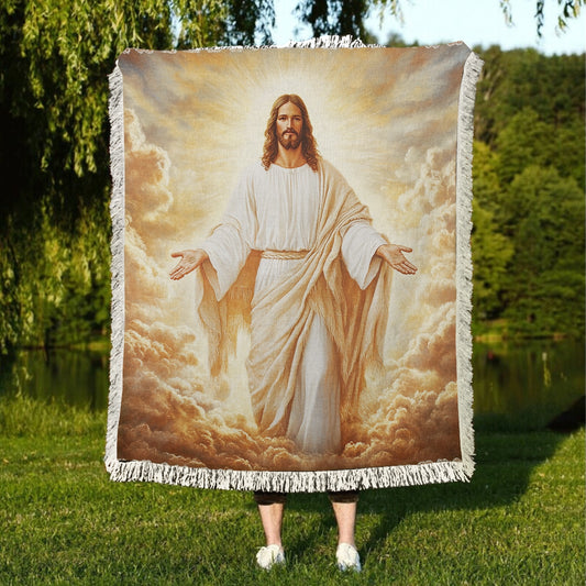 Shineful Woven Tapestry Throw Blanket Heaven's Embrace