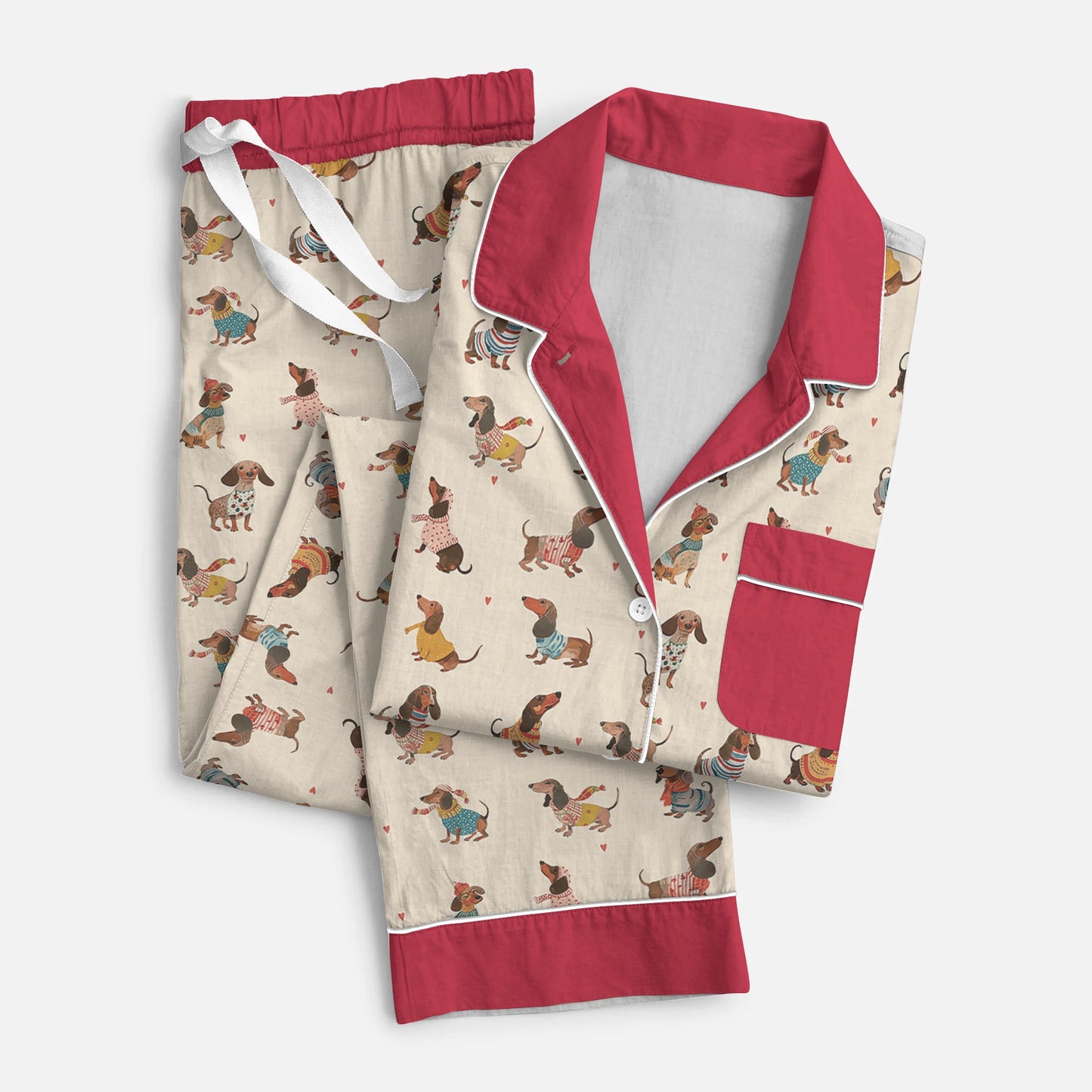 Shineful Pajama Top and Pants Dachshund Style Wiener