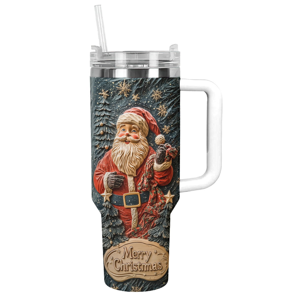 Shineful Glossy Tumbler Merry Santa Delight