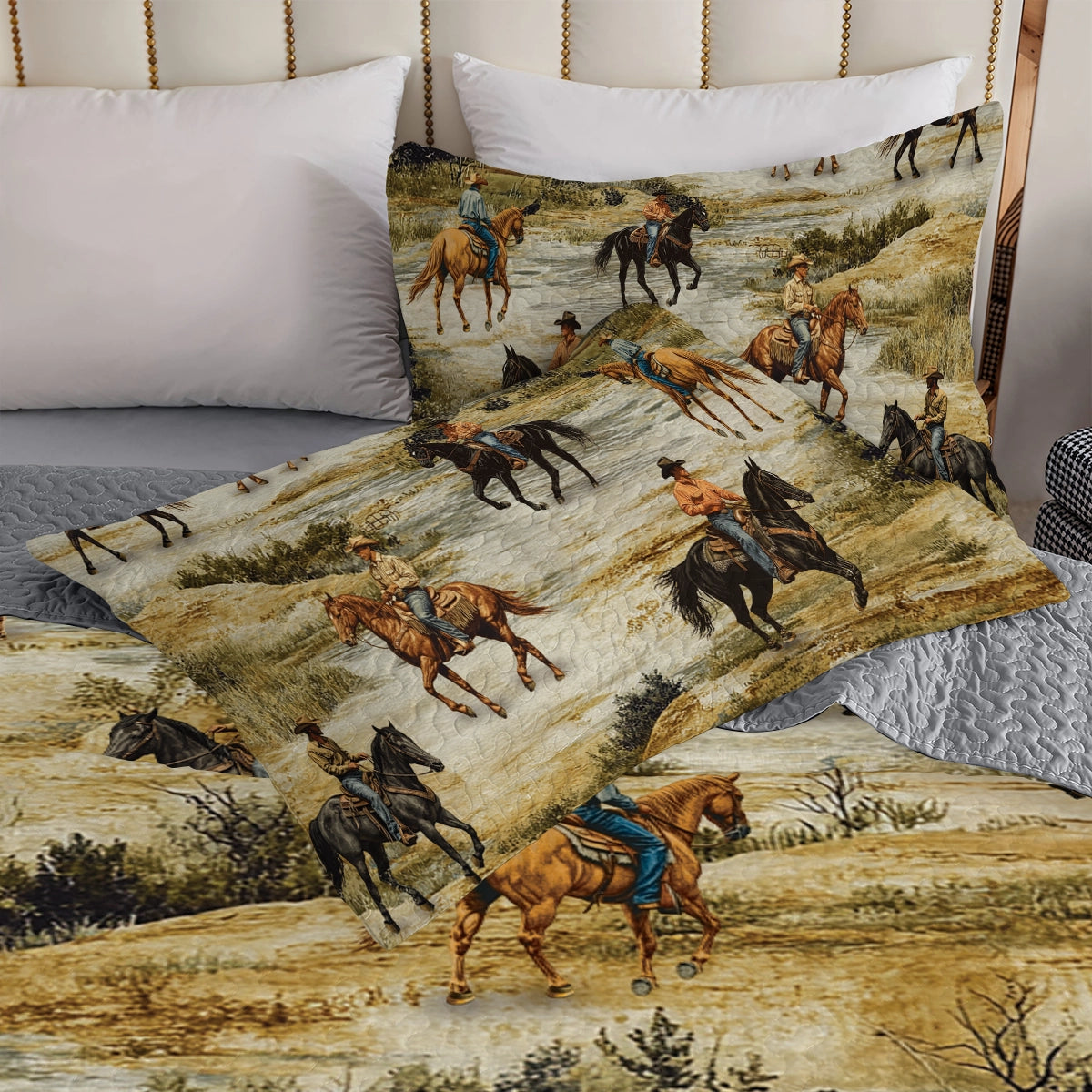 Shineful All Season Quilt 3-Piece Set - Rustlin' Cowboys