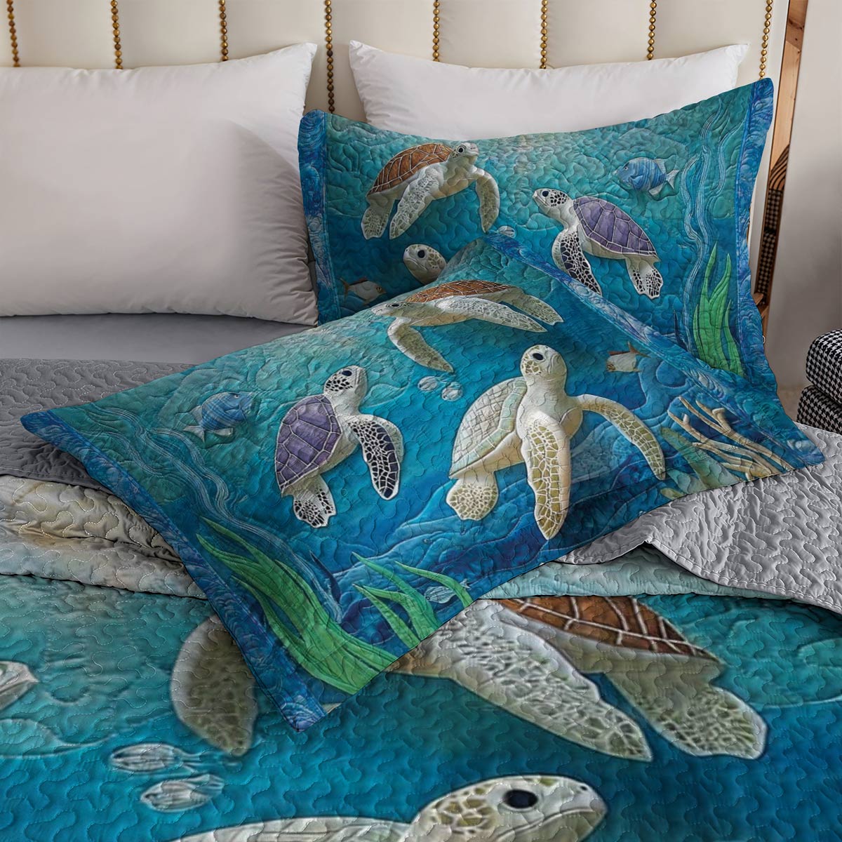 Shineful All Season Quilt 3-teiliges Set Turtle Cove