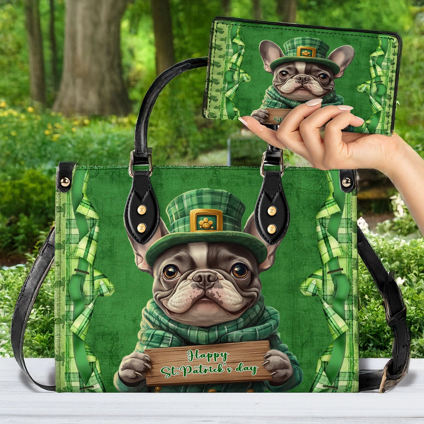 Shineful Leather Bag Shamrock Frenchie