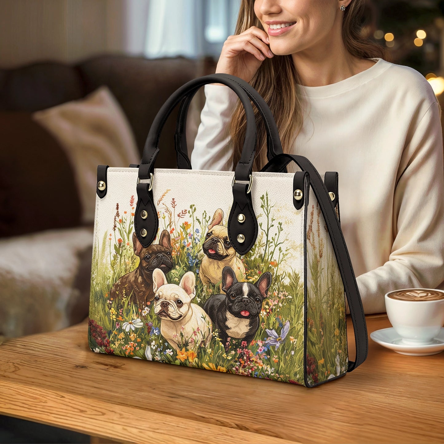 Shineful Leather Bag Frenchie Bloom