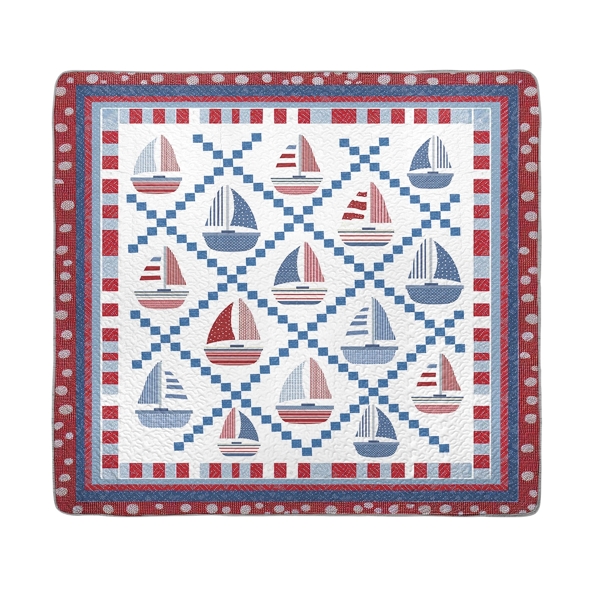 Shineful All Season Quilt 3-Piece Set - Sailing Nautical Breeze