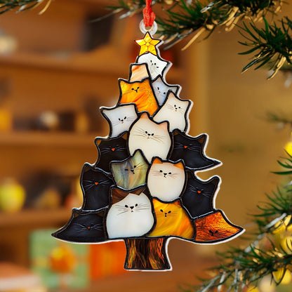 Shineful 2D Acrylic Ornament Catmas Tree Delight