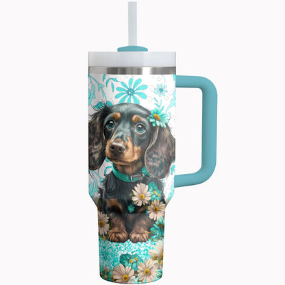 Dachshund Shineful Tumbler 40/30oz Doxie Blossom