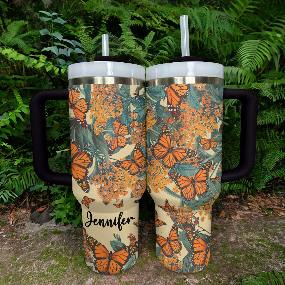 Shineful Tumbler Monarch Butterfly Garden