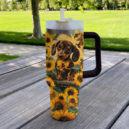 Shineful Tumbler Dachshund Sunflower Paws