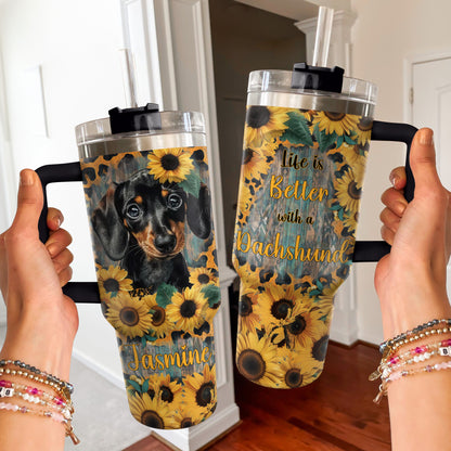 Shineful Tumbler Sunflower Dachshund