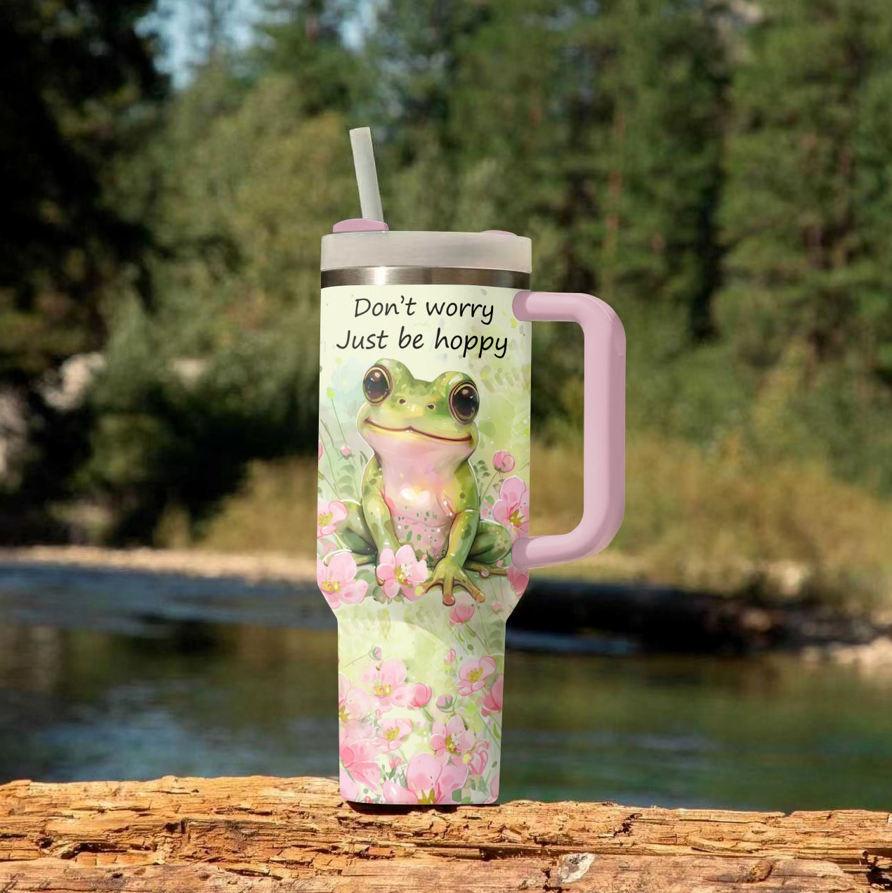 Shiny Tumbler Hoppy Frog Serenity