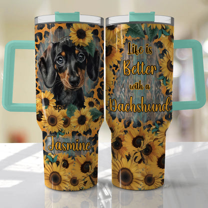 Shineful Tumbler Sunflower Dachshund