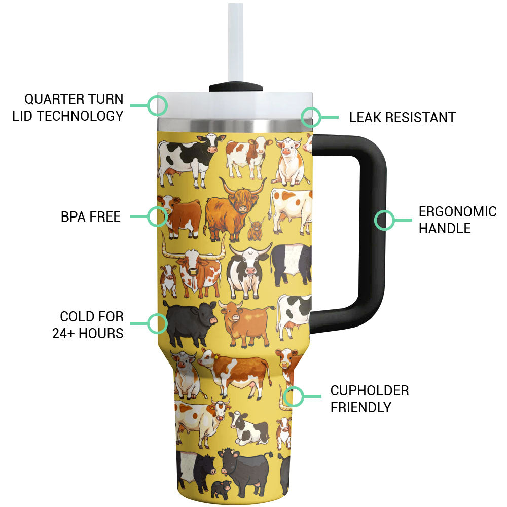 Cow Lovers Tumbler Shineful Cute Cow Crew