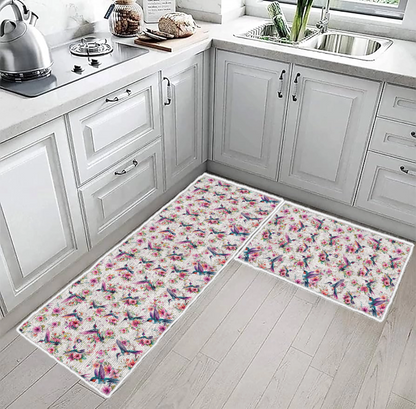 Shineful Charming Humming Bird Ultra-Thin Non Skid Floor Mat, Kitchen Rugs