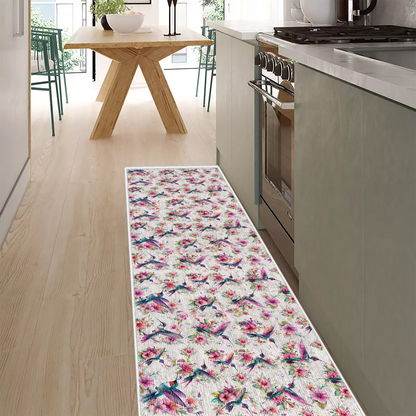 Shineful Charming Humming Bird Ultra-Thin Non Skid Floor Mat, Kitchen Rugs