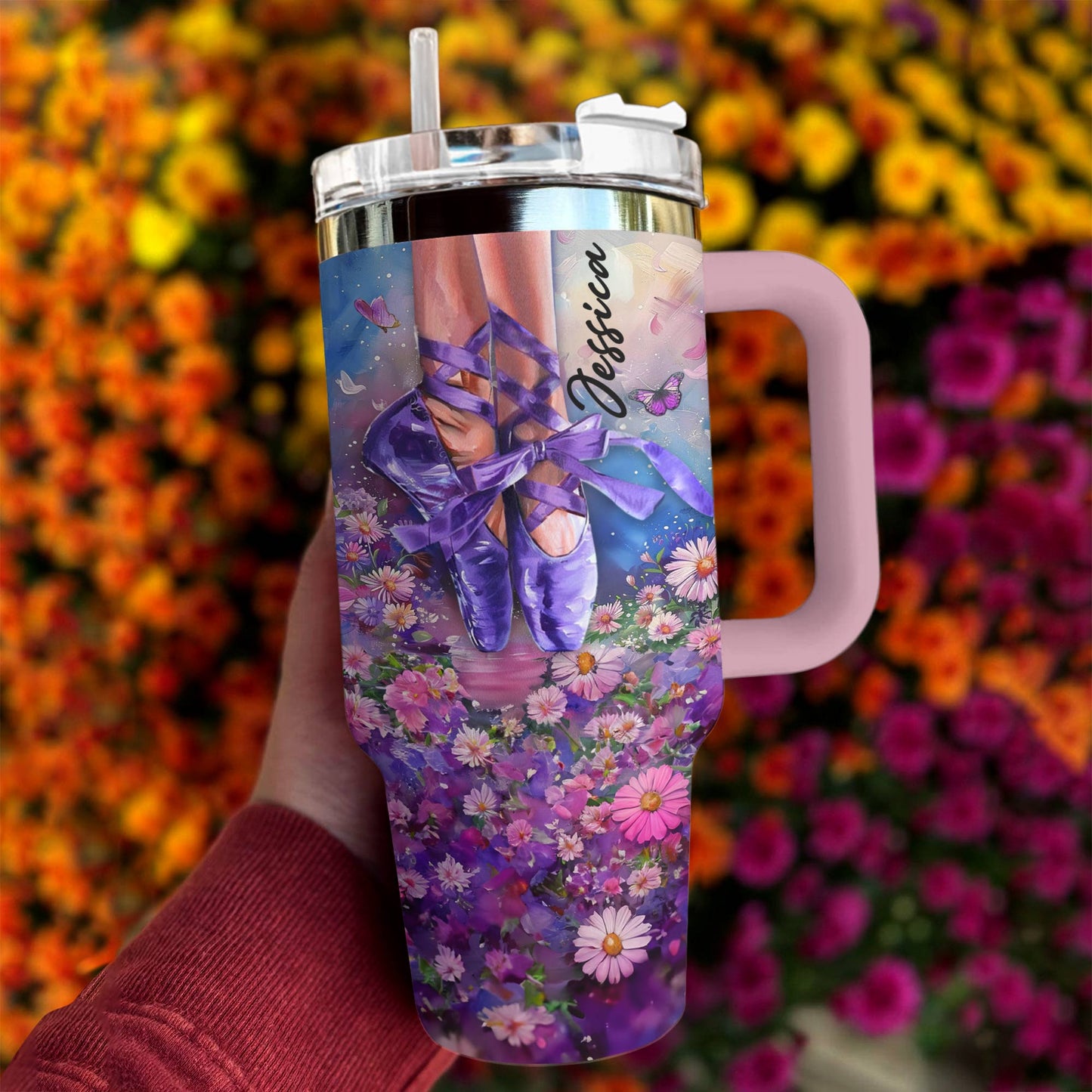 Shineful Personalized Tumbler Ballet Gorgeous Floral