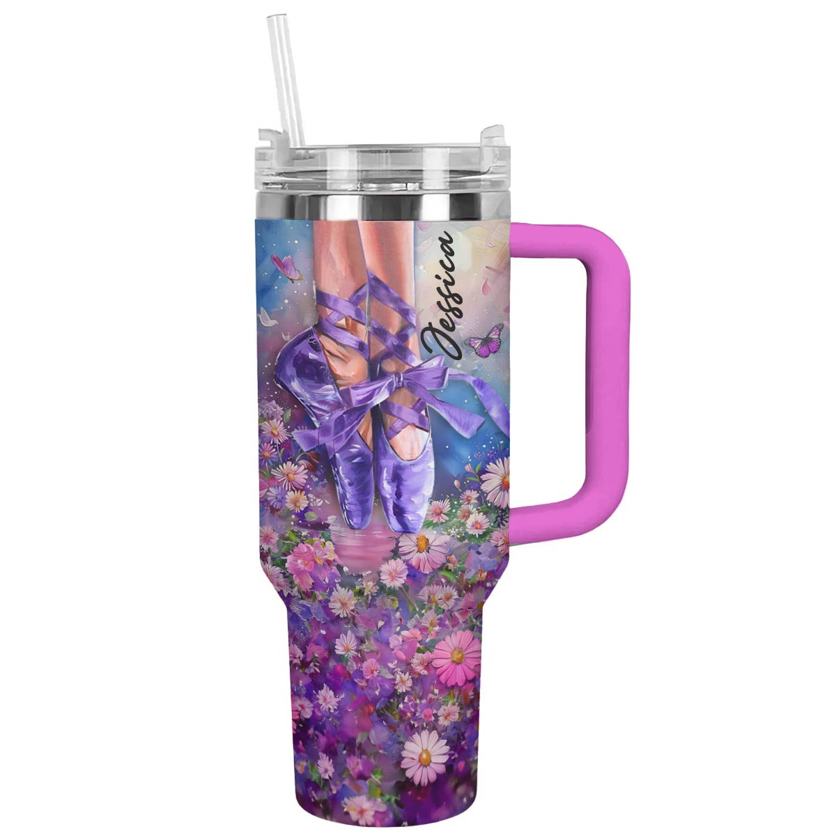 Shineful Personalized Tumbler Ballet Gorgeous Floral