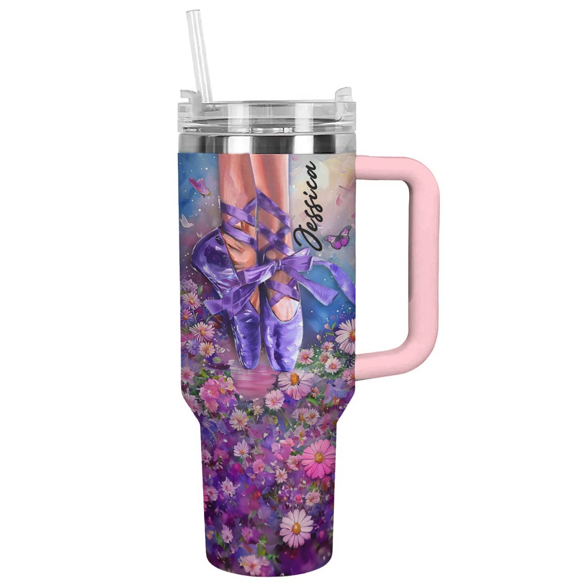 Shineful Personalized Tumbler Ballet Gorgeous Floral