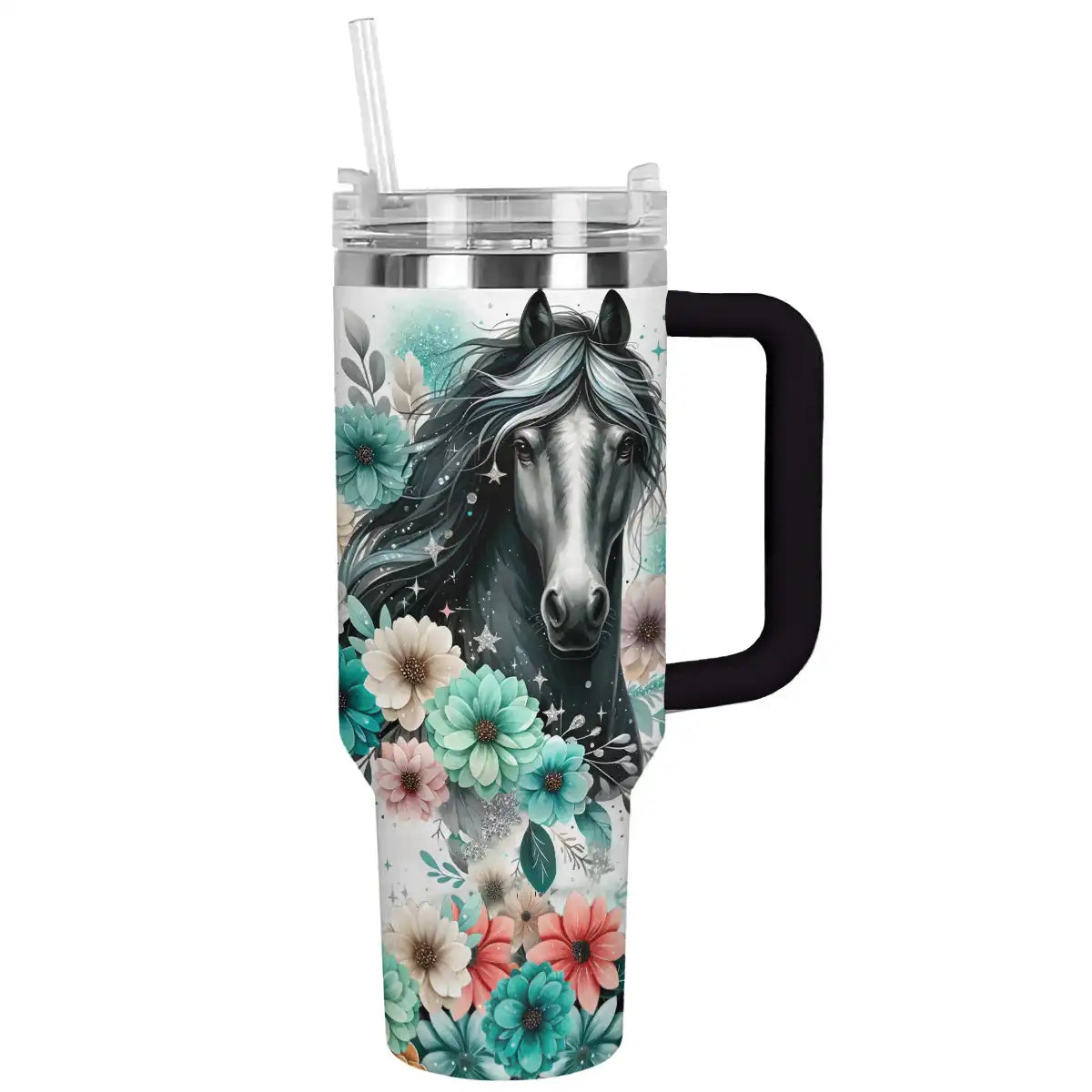 Shineful Tumbler Floral Dark Horse