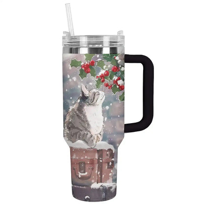 Shineful Tumbler Winter Cat