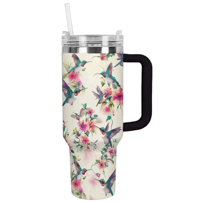 Shineful Tumbler Floral Hummingbirds Ver3