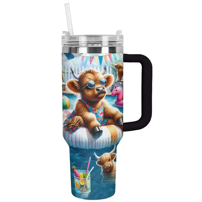 Shineful Tumbler Cow Vacation