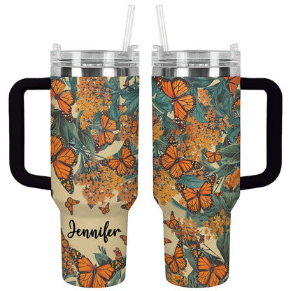 Shineful Tumbler Monarch Butterfly Garden