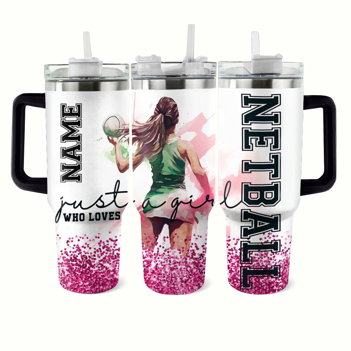 Shineful Tumbler Personalized Netball