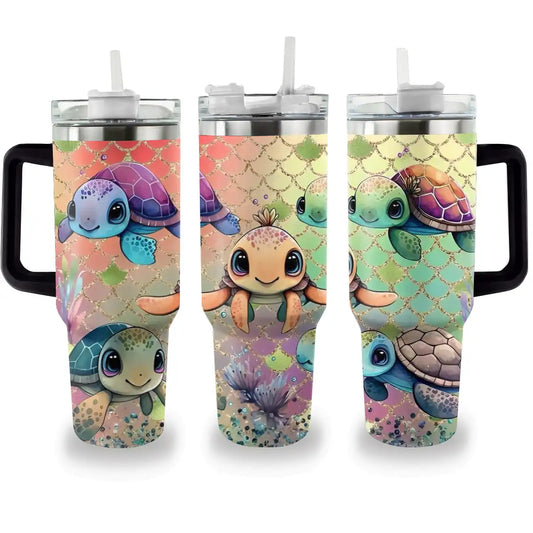 Shineful Tumbler Sparkling Sea Turtles