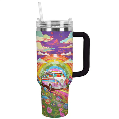 Shineful Tumbler Rainbow Hippie Van