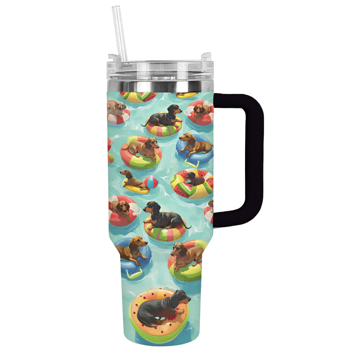 Shineful Tumbler Dachshund Pool Party