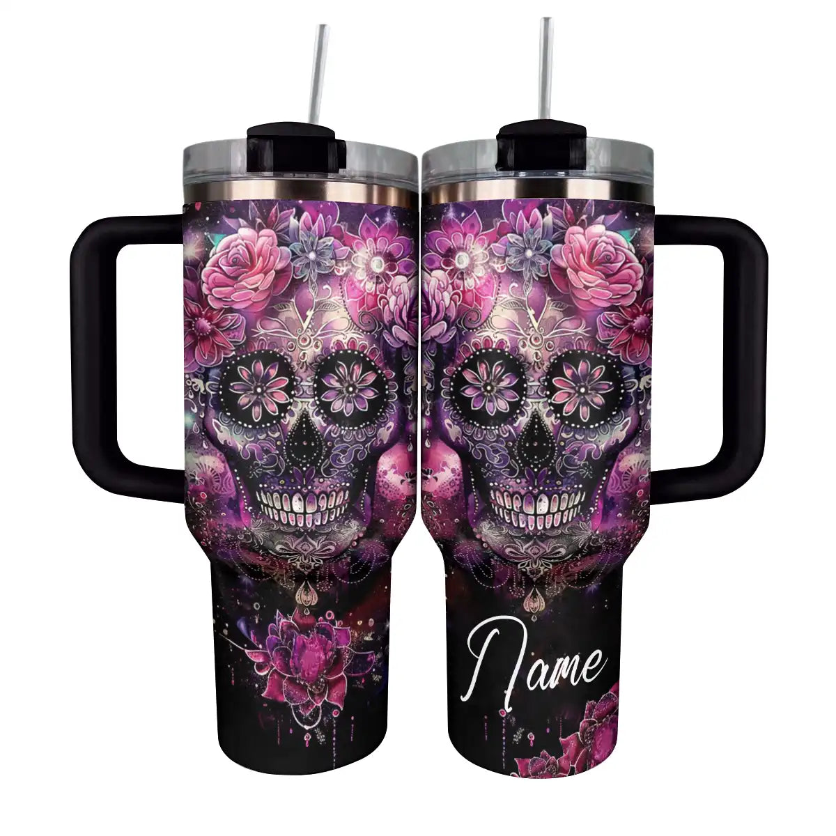 Shineful Tumbler Personalized Sugar Skull