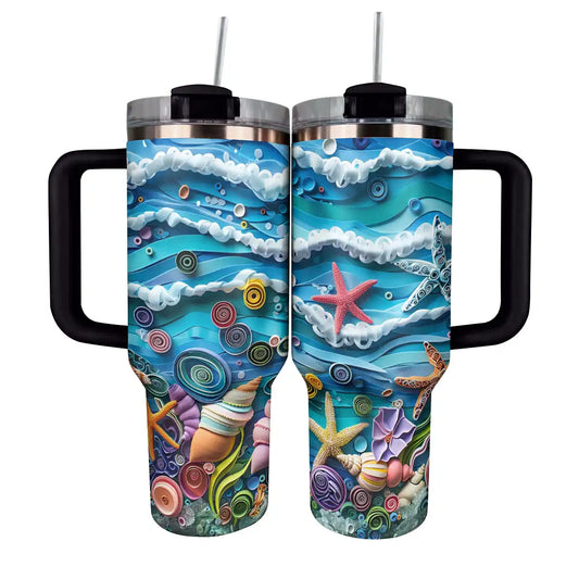 Glänzender Becher Seaside Whimsy