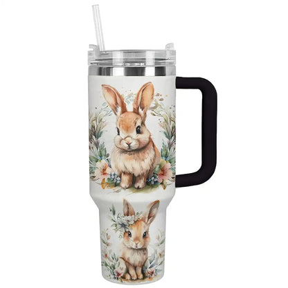 Shineful Tumbler Floral Rabbit