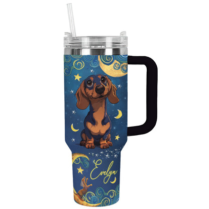 Shineful Tumbler Personalized Dachshund Starry Dreams