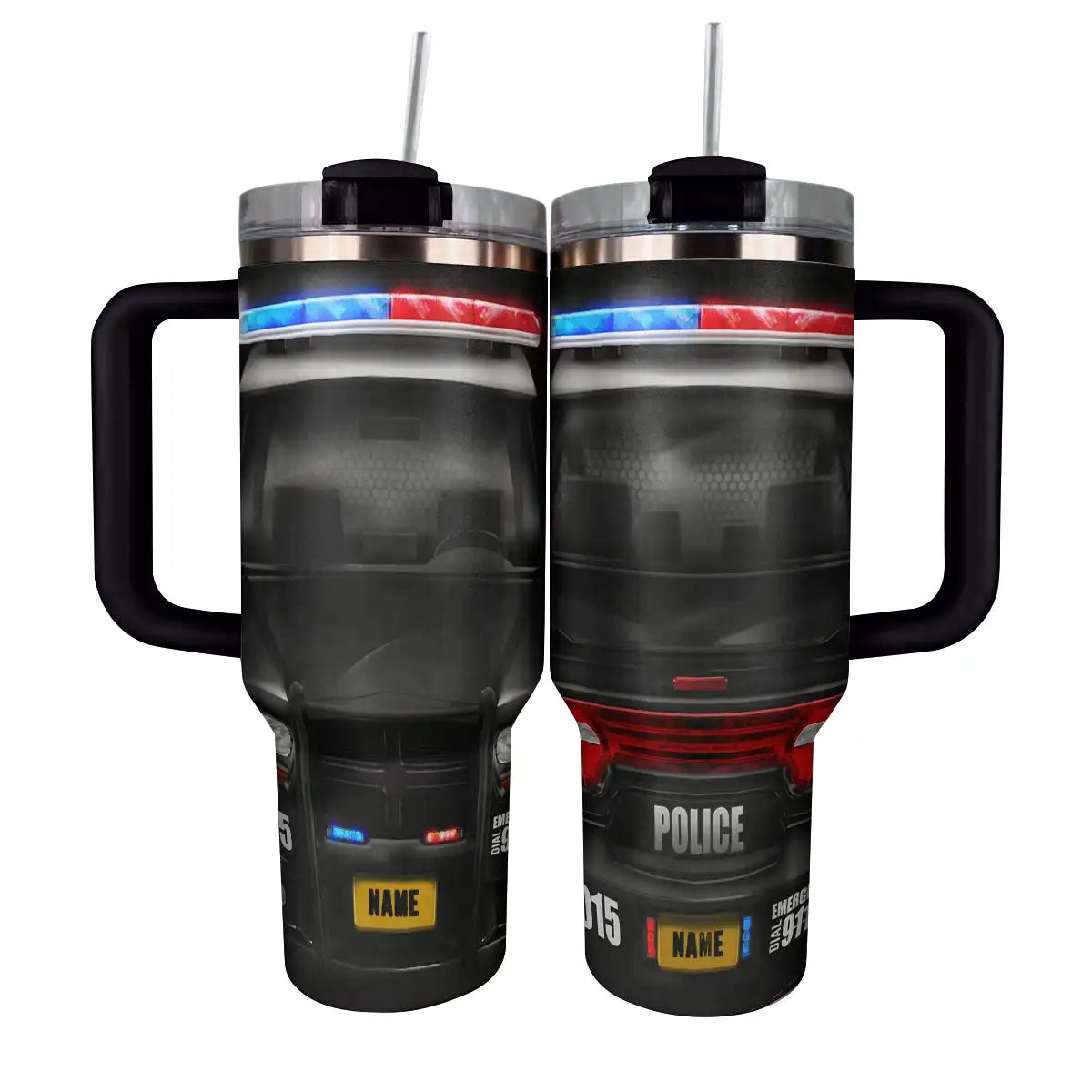 Shineful Tumbler Personalized Police