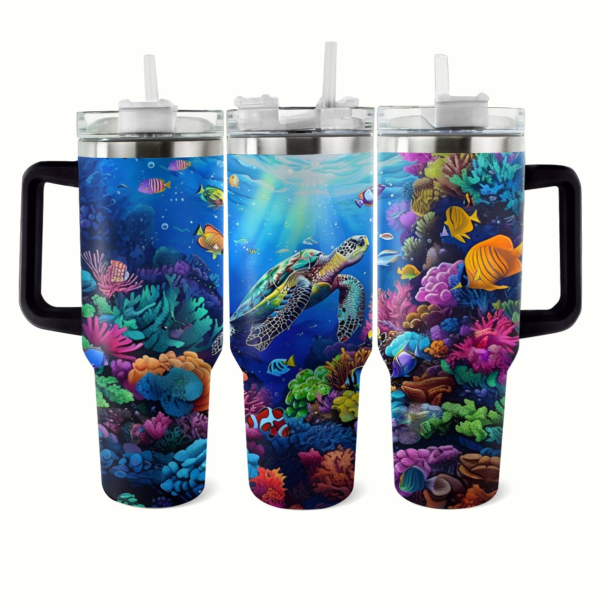 Shineful Tumbler Colorful Sea Turtle