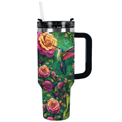 Shineful Tumbler Floral Hummingbird Harmony