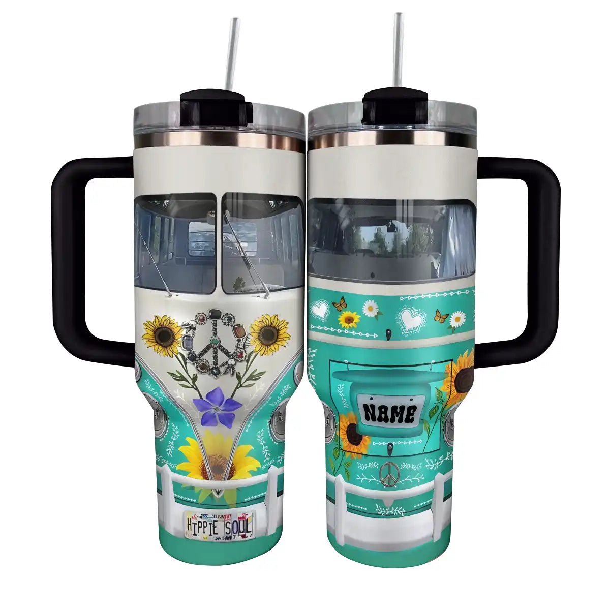 Shineful Tumbler Personalized Hippie Van