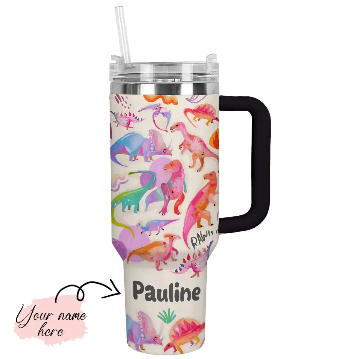 Shineful Tumbler Colorful Dinosaurs