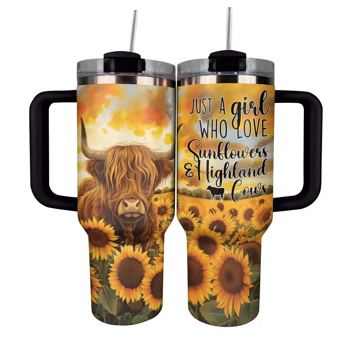 Shineful Tumbler Sunflower Cow Ver2