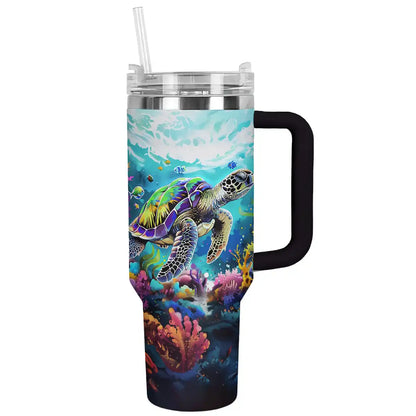 Shineful Tumbler Neon Sea Turtle