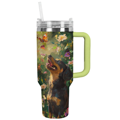 Shineful Tumbler Dachshund In Bloom