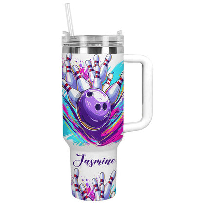 Shineful Personalized Tumbler Colorful Bowling