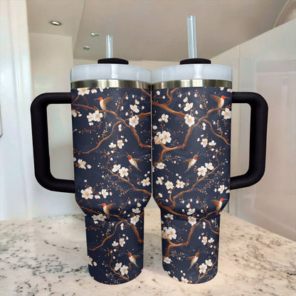 Shineful Tumbler Cherry Blossom And Bird