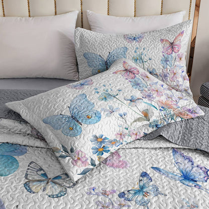 Shineful All Season Quilt 3-Piece Set Dreaming Butterflies