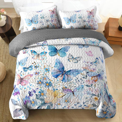 Shineful All Season Quilt 3-Piece Set Dreaming Butterflies