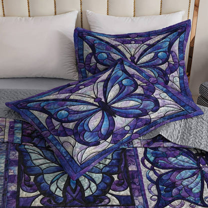 Shineful All Season Quilt 3-Piece Set Magnificent Butterflies