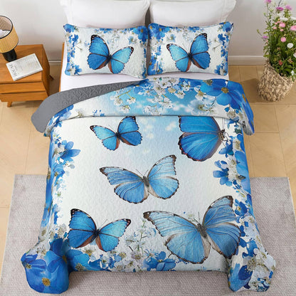 Shineful All Season Quilt 3-Piece Set Gentle Butterflies